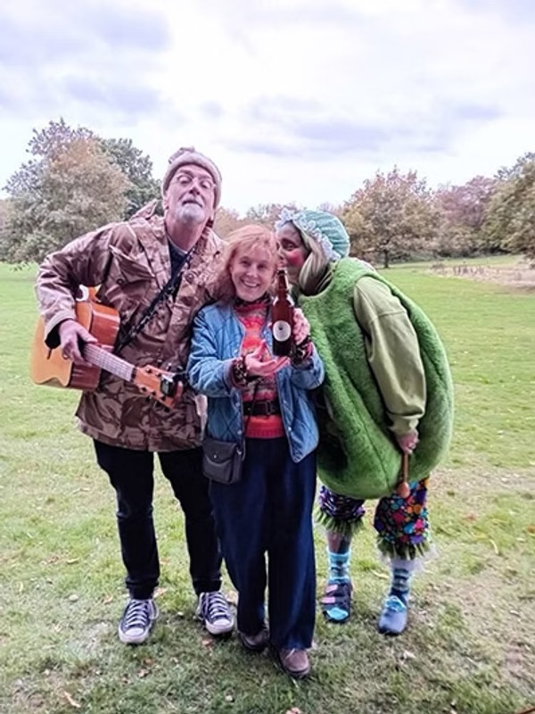 Community members at The Peace Orchard